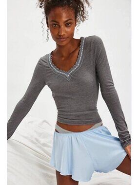 Free People Intimately Only You Long-sleeve top size Medium Grey